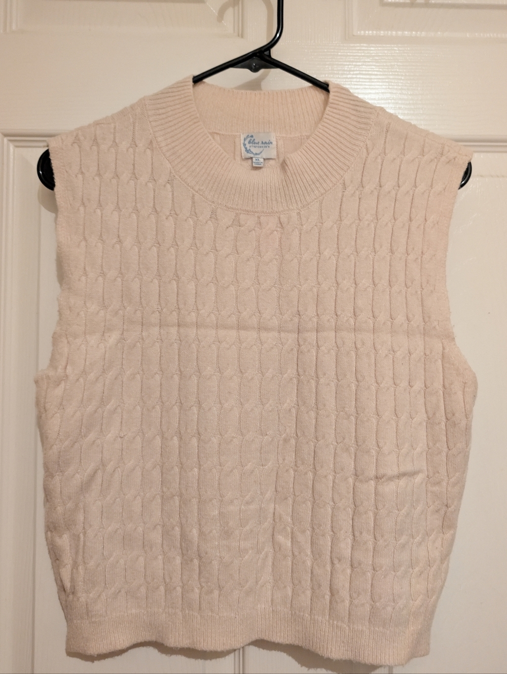 Blue Rain Cable Knit Sleeveless Sweater Vest - Blush